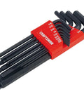 Ball End Hex Key Set 13 Piece With Labeled Carry Case, Black Oxide Finish For Rust Resistance, Multi Angle Grip For Tight Spots