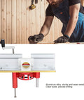 Pro Level Aluminum Router Lift System Kit With Smooth Hand Crank And Stainless Steel Rod For Tight Woodworking Router Table Mods, front view.