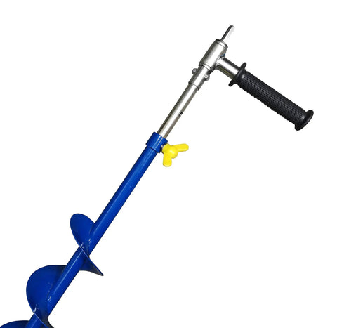 Ice Auger Drill Adapter With Handle For Cordless Drill Conversion 18mm Output Shaft Steel Build Quick Hookup for Ice Fishing