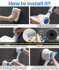 Installation steps for Super Strong Adhesive Shower Grab Bar L Shape Handle Rail with waterproof suction grip.