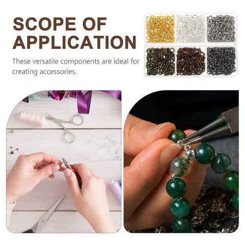 Colorful Mix Screw Eye Pins Kit Handy For Jewelry Making And DIY Crafts With pliers threading beaded necklace.