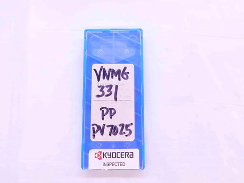 Three Pack Dope Carbide Turning Inserts 331 PV7025 PP Coated For Smooth Precise Metal Machining And Long Life VNMG331 Compatible Easy To Install High Performance Cutting For CNC And Manual Lathes, blue Kyocera case