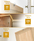 15 Piece Heavy Duty Picture Hangers With Double Headed Screws Rock Solid Drywall And Wood Wall Hooks 100 Lb Capacity installation support details