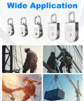 Two Pack M50 304 Stainless Steel Wire Rope Crane Pulley Block Heavy Duty Rust Resistant Moisture Proof Design Rugged Pulley Block For Hoists Winches And Lifting Equipment, M50 size