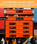 Magnetic Toolbox Labels Set Of 90 For Quick Organization 3.5 By 1 Inch Large Stickers With Strong Magnets For Tool Chest Drawers Fits US General Tool Boxes And All Steel Cabinets For Home Garage Shop