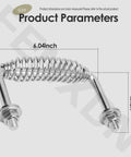 Image showing Five And Three Eighths Inch Spring Handle With One Half Inch Rod For BBQ Grills And Wood Stoves Bolt On Mount.
