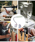 36 LED Gooseneck Sewing Machine Light With Magnetic Base Eye Friendly Bright White Lamp For Lathes Drills And Workbenches