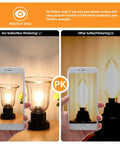 Comparison of non-flickering Dimmable E12 LED Candelabra Bulbs 4W 40W Equivalent and flickering bulb in lamp