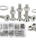 Hexagonal Countersunk Screw Nut Washer Set M2 To M6 Heavy Duty 304 Stainless Hardware Kit For Electronics DIY Projects Home Repairs And Metalworking Built To Handle Tough Jobs With Hex Bolts Nuts Washers And Spacers. Assorted bolts and washers in organizer