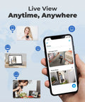 Smartphone displaying 4K Ultra HD PoE Security Camera System With Four Cameras, H.265, 8-Channel NVR With 2TB HDD app interface