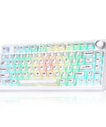 Badass Wireless Mechanical Gaming Keyboard With Dope Creamy Switches And Smooth Volume Knobs Features Tri Mode Bluetooth And Usb C Wired Connect For Gamer Desk Setup with RGB keys