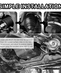 Trimmable Silicone Tie Rod Boot Kit With Clamps And Zip Ties For Universal Rack And Pinion Steering Protection installation steps