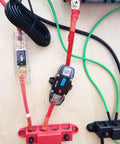Badass 150 Amp Circuit Breaker With Manual Reset Waterproof Inline Fuse Protector For Marine Trolling Motors Boat And Atv Rigs Rig Ready Surface Mount 12V To 48V Dc No Sweat Engine Protection, installed with wiring details.