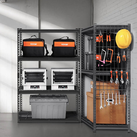 Badass Ultra Heavy Duty Four Tier Garage Storage Shelves With 2400 Lb Load Capacity Adjustable Steel Utility Racks For Basement Warehouse Home Workshop Super Durable Black Frame