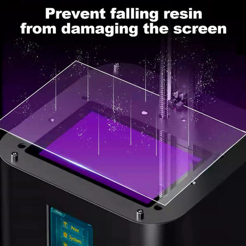 Straight Up Resin Vat Cover With Five Pack Slim Screen Shields For Elegoo Mars 3 And Mars 3 Pro 6.66 Inch 3D Printer Stops Dust Fast Keeps Setup Crisp