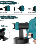 Pro Grade 700W Paint Sprayer With 6 Copper Nozzles And 3 Spray Patterns HVLP detail showing spray patterns and flow control