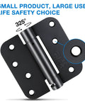Matte Black Mortise Steel Spring Hinges Set For Self Closing Doors Soft Close 4 Pack 8 Holes One And Three Quarter Inch Thick