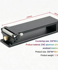 Top Shelf Aluminum Alloy Sandpaper Holder With Smooth Dual Knobs For A Dead Sure Grip Fits Standard 220x60mm Sheets, CNC construction.