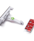Adhesive Cabinet Latch Set For Child Safety, Peel And Stick Quick Install set showing latch and adhesive pad component