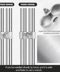 18 Piece Chain Link Fence Clamps Set For Dog Kennels 1 3 8 Inch Galvanized Steel Easy Install For Pipe And Panel Frames Rust And Corrosion Resistant Construction, shown securing pipes with durable metal clamps.