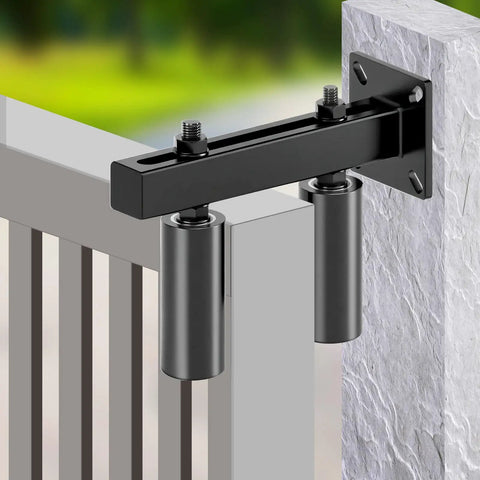 6 Inch Slide Gate Guide Roller With UHMW Nylon Durable Adjustable Support Assembly For Sliding Gates Prevents Tilting And Falling