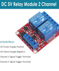 Two Channel 5V Relay Module With Optocoupler Isolation And High Or Low Level Trigger, 10A AC 250V And 10A DC 30V Load, Ideal For Arduino Raspberry Pi And DIY Projects, High Current Relay Board