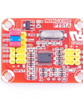 Top view of PT01A Multifunction Signal Converter Module for Servo Testing, showing input, output channels, and components.