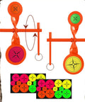 Two Pack High Carbon Steel Walking Tree Spinner Targets For Hunting And Shooting with orange targets