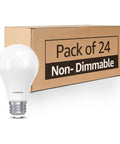Bright A19 LED Light Bulbs 60W Equivalent 9W Soft White 2700K 800 Lumens E26 Base Non Dimmable UL Listed 6 Pack