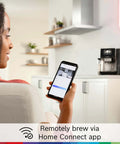 Double Cup Barista Style Home Fully Automatic Coffee Machine With 36 Drink Presets And Touchscreen Controls visible on kitchen counter