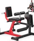 Go-To 3-In-1 Leg Extension Curl Machine For Home Gym, adjustable leg curl and hip thrust bench in black and red frame
