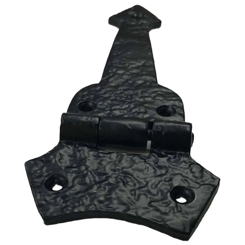 Two 7 Inch Beveled Arrow Decorative Iron Hinges For Doors Gates Cabinets And Barn Doors Built Tough With Olde World Charm Black Finish Plus Mounting Screws