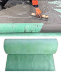 Rock Solid Uncoupling Shower Membrane Waterproof Fabric For Bathrooms And Laundry Rooms Polyethylene Roofing Underlayment Roll shown with adhesive application.