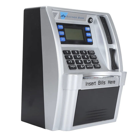 Cool Kids ATM Piggy Bank With Debit Card, LCD Screen And Voice Prompts, Real Money Deposits, Automated Money Counting