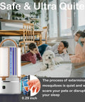 Rechargeable Indoor Outdoor Bug Zapper With Lights No Fuss All In One 3 In 1 USB Powered Mosquito Fly Trap for home use