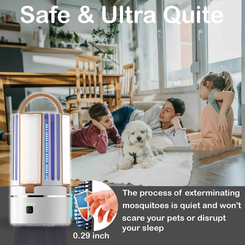 Rechargeable Indoor Outdoor Bug Zapper With Lights No Fuss All In One 3 In 1 USB Powered Mosquito Fly Trap for home use