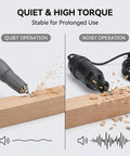Versatile Micromotor Handpiece 0 To 35,000 RPM For Wood Carving, Silicone, Glasswork, Ceramics, Jewelry And DIY Crafts, Low Vibration, Smooth Control, Durable Build, Compatible With Marathon Control Box. Quiet high-torque wood carving handpiece close-up