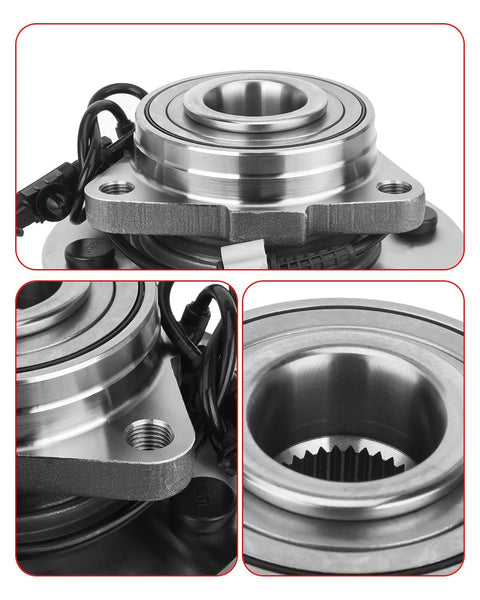 2 Pack 515096 Front Wheel Hub Bearing Assembly For Chevy Silverado 1500 And GMC Sierra 1500 2007 To 2013 6 Lug With ABS