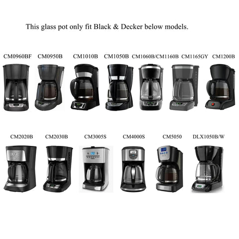 Replacement 12 Cup Glass Coffee Carafe For 12 Cup Coffee Makers Fits Most Models Durable Cupall Glass