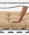 3 Piece Outdoor Wicker Chair Cushions Set For Patio Loveseat And Chaise 47x19x4 Inch Waterproof Cushions With hand testing softness
