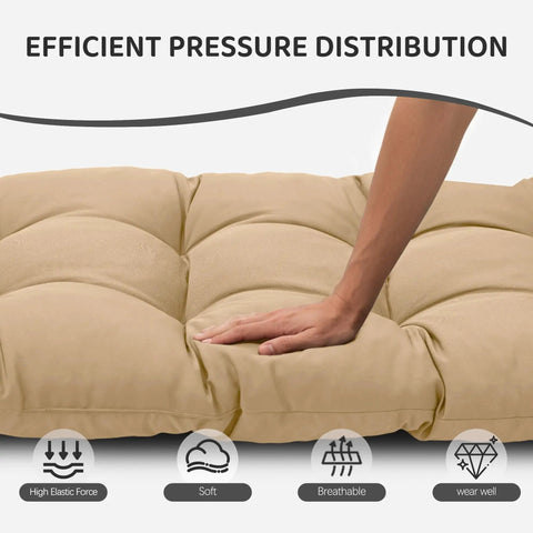 3 Piece Outdoor Wicker Chair Cushions Set For Patio Loveseat And Chaise 47x19x4 Inch Waterproof Cushions With hand testing softness