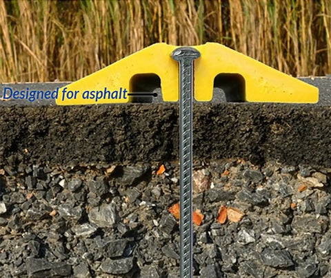 14 Inch Rebar Spikes Kit 1/2 Inch Diameter Pack Of 16 Tough As Nails Galvanized Steel Asphalt Mounting Hardware
