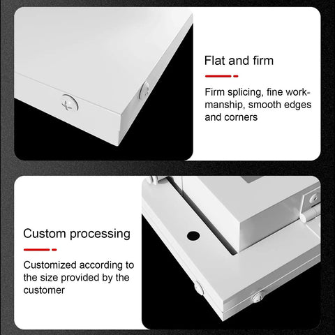 Heavy Duty Roof Access Hatch With Weatherproof Aluminum Frame And Galvanized Steel Plate, High Security Roof Skylight Door For Maintenance, Industrial Cellar Doors For Factories, Warehouses, Workshops, And Lofts, White, flat edges close-up