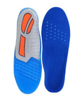 Top and bottom view of Total Support Gel Shoe Insoles For Mens Size Fourteen To Fifteen Point Five with 3-Pod Cushion System.