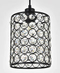 Close-up of 2 Pack Chrome Crystal Pendant Lights With Long Adjustable Cords, Modern Silver Ceiling Fixtures, crystal detail
