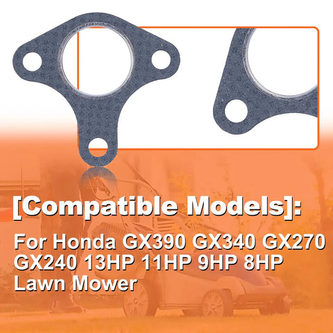 Gasket for Heavy Duty Exhaust Muffler Studs And Nuts Kit For Honda GX240 GX270 GX340 GX390 Engines, used in generators and lawn mowers.