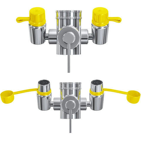 Faucet Mounted Eye Wash Kit turns your sink into a fast, ready emergency eye wash station with instant activation, three common sink adapters.