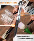 Heavy Duty 37000 RPM Cordless Engraving Pen Featuring Amped Up Rechargeable Battery And Lightning Fast Motor For Crisp Metal Wood Glass Carving And Super Sweet DIY Creations, engraving glass and jade.