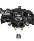Front Two Piece Steering Knuckles And Wheel Hub Bearing Assembly Replacement Kit For Toyota Corolla 2009-2018 And Matrix 2009-2014 Includes 2 Steering Knuckles And Wheel Hub Bearings Direct Fit shown in front view