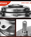 Close-up of Two Pack Rear Wheel Bearing And Hub Assembly 5 Lug Fit For Honda Civic 2006 To 2012 Hybrid Models Heavy Duty